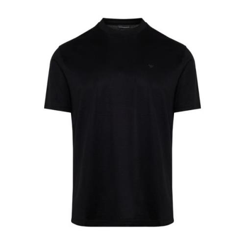 Emporio Armani Logo T-shirt Uppgradera Stilren Casual Black, Herr