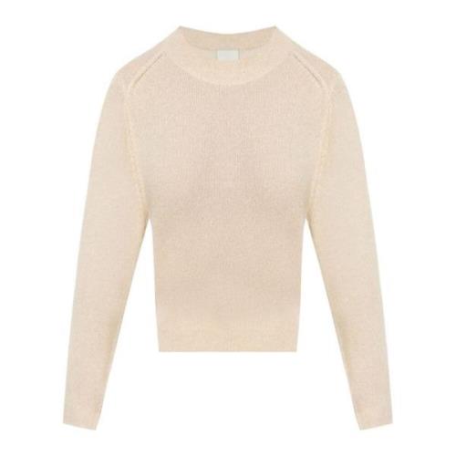 Isabel Marant Beige Lusia Crew Neck Sweater Beige, Dam