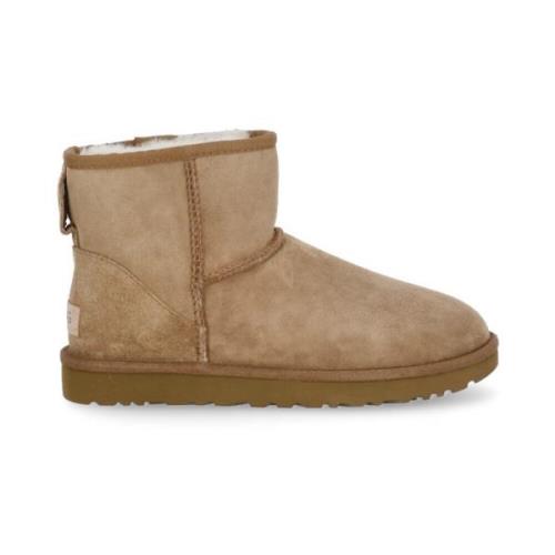 UGG Beige Mocka Ankelboots Shearling Foder Beige, Dam