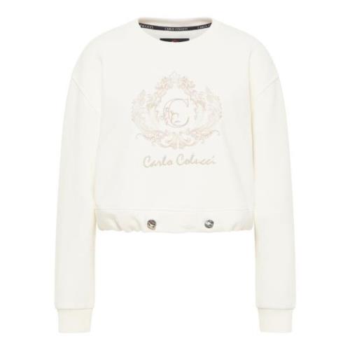 Carlo Colucci Unikt Oversize Sweatshirt White, Dam