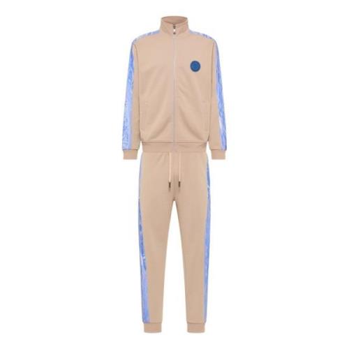 Carlo Colucci Mångsidigt Tracksuit Set med Unikt Badge Beige, Herr