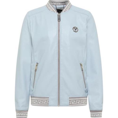 Carlo Colucci Colton Läder Blouson Jacka Blue, Herr