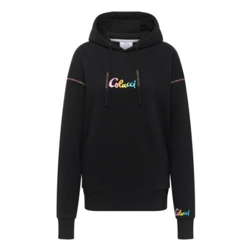 Carlo Colucci Klassisk Oversize Hoodie Black, Dam