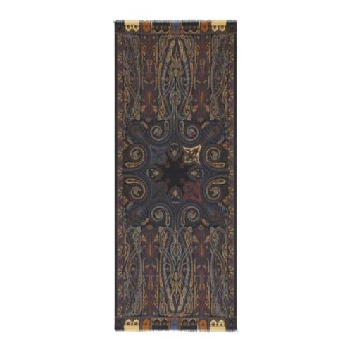 Etro Paisley Print Ull Silkesscarf Multicolor, Dam