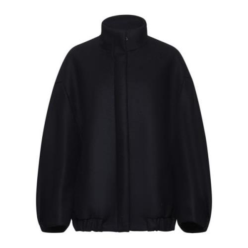 Dries Van Noten Svart ullblandad jacka Black, Dam