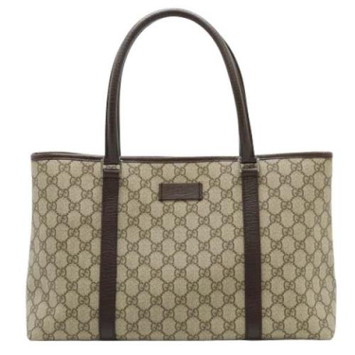 Gucci Vintage Pre-owned Canvas gucci-vskor Beige, Dam