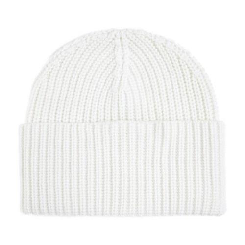 Brunello Cucinelli Ivory Ribbstickad Kashmir Beanie Beige, Herr