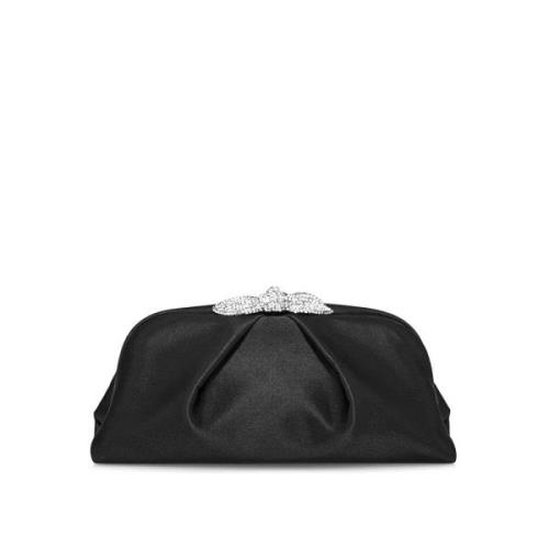 Aquazzura Snygg Svart Mocka Clutch Väska Black, Dam