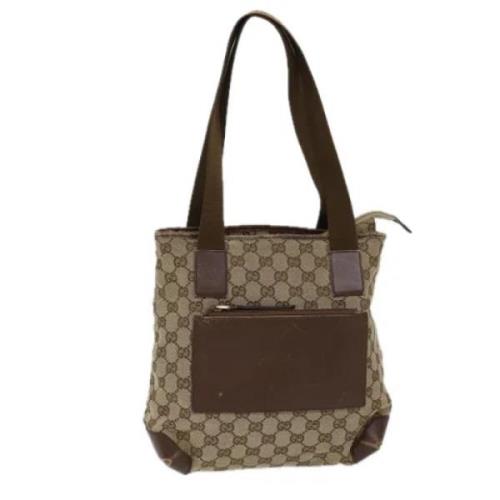 Gucci Vintage Pre-owned Canvas gucci-vskor Beige, Dam