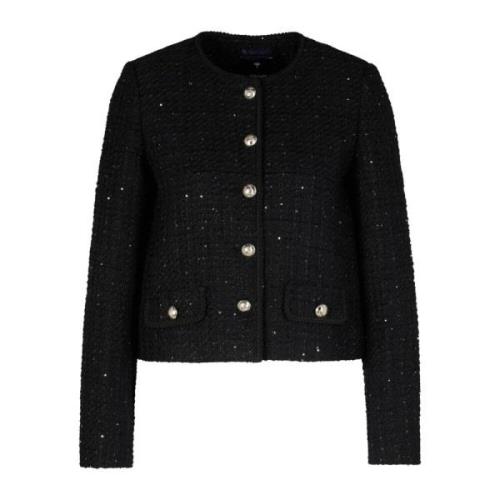 Joop! Elegant Tweedjacka med Dekorativ Finish Black, Dam