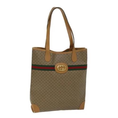 Gucci Vintage Pre-owned Laeder totevskor Brown, Dam