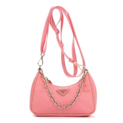 Prada Vintage Pre-owned Canvas prada-vskor Pink, Dam