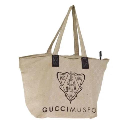 Gucci Vintage Pre-owned Canvas gucci-vskor Beige, Dam