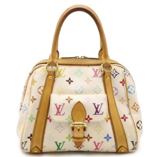 Louis Vuitton Vintage Pre-owned Canvas handvskor White, Dam