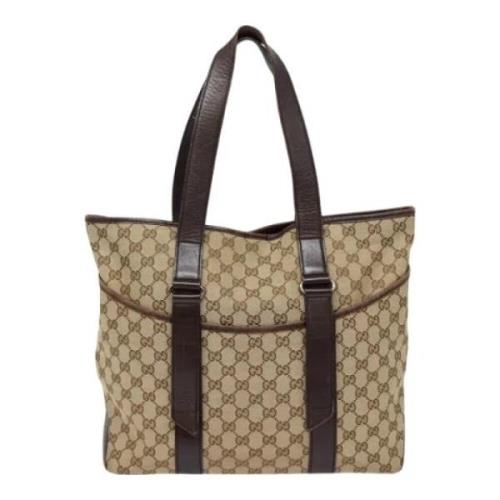 Gucci Vintage Pre-owned Canvas gucci-vskor Beige, Dam