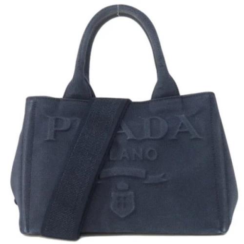 Prada Vintage Pre-owned Canvas prada-vskor Blue, Dam