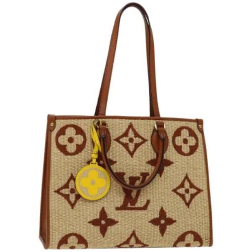 Louis Vuitton Vintage Pre-owned Raffia louis-vuitton-vskor Beige, Dam