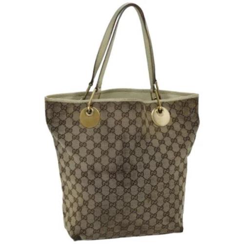 Gucci Vintage Pre-owned Canvas gucci-vskor Beige, Dam