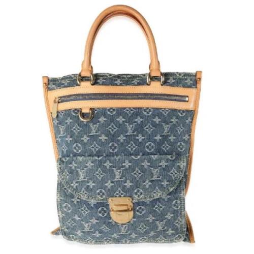 Louis Vuitton Vintage Pre-owned Laeder handvskor Blue, Dam