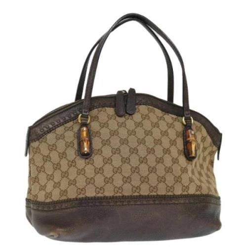 Gucci Vintage Pre-owned Canvas gucci-vskor Beige, Dam