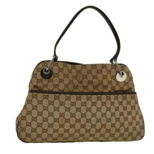 Gucci Vintage Pre-owned Canvas gucci-vskor Beige, Dam