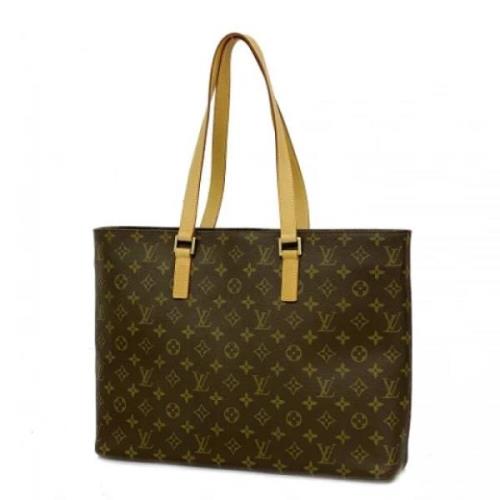 Louis Vuitton Vintage Pre-owned Tyg totevskor Brown, Dam