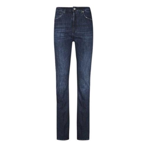 Dondup Hög midja slim-fit stretch jeans Blue, Dam