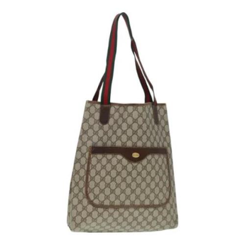 Gucci Vintage Pre-owned Canvas gucci-vskor Beige, Dam