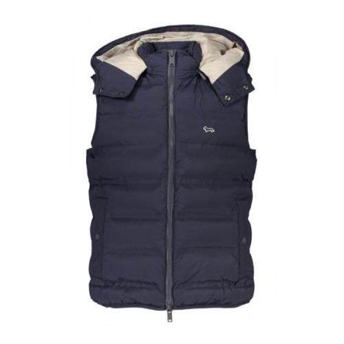 Harmont & Blaine Herrblå huva gilet med logotyp fram - XL Blue, Herr