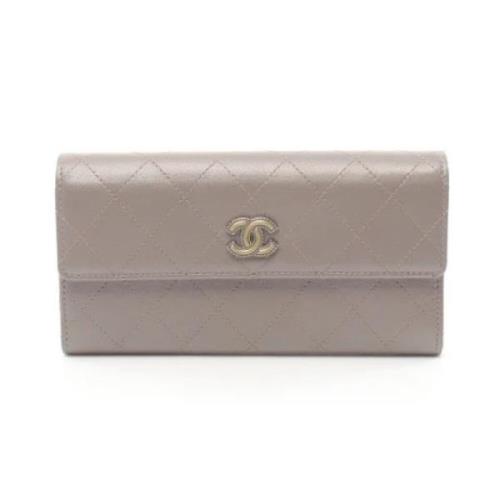 Chanel Vintage Pre-owned Laeder plnbcker Gray, Dam