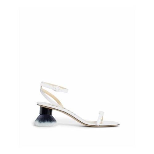 Loewe Vita Läder Sandaler Elegant Stil White, Dam