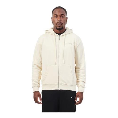 Richmond Vit hoodie med hel dragkedja Beige, Herr