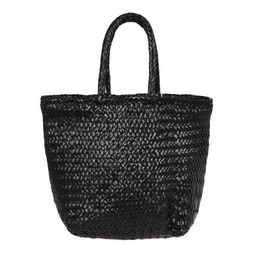 Dragon Diffusion Svart Läder Shopper Väska Black, Dam