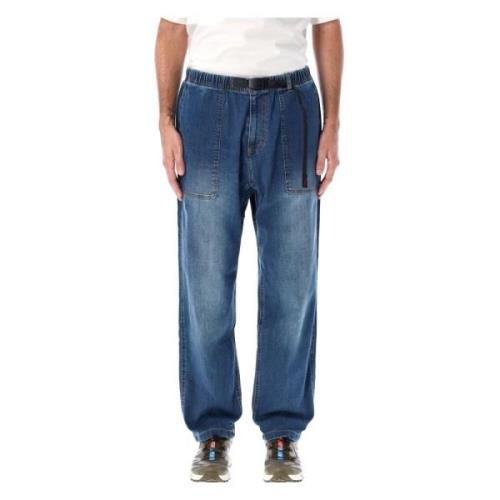 Gramicci Mörk Använda Lösa Tapered Jeans Blue, Herr