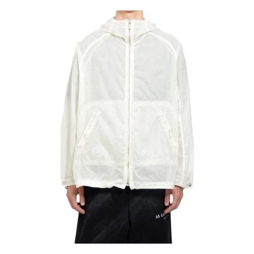 44 Label Group SandWaxed Nylon Sheer Windbreaker Jacka White, Herr