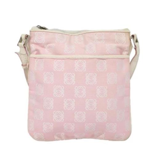 Loewe Pre-owned Pre-owned Canvas axelremsvskor Pink, Dam