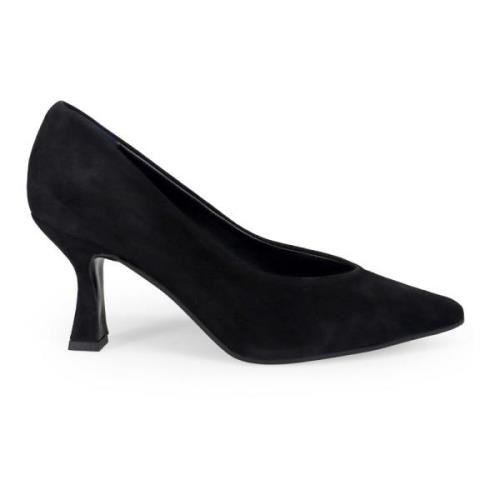 Sangiorgio Svart Mocka Klackpumps Black, Dam