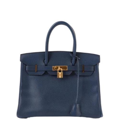 Hermès Vintage Pre-owned Canvas handvskor Blue, Dam