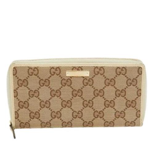 Gucci Vintage Pre-owned Canvas plnbcker Beige, Dam