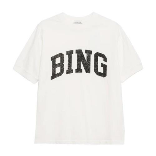 Anine Bing Jaylin T-shirt White, Dam