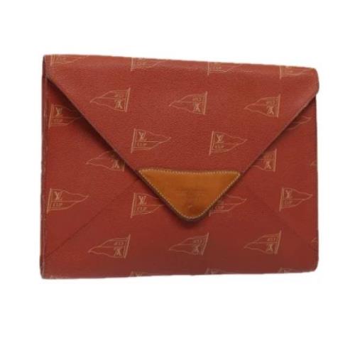 Louis Vuitton Vintage Pre-owned Laeder kuvertvskor Orange, Dam