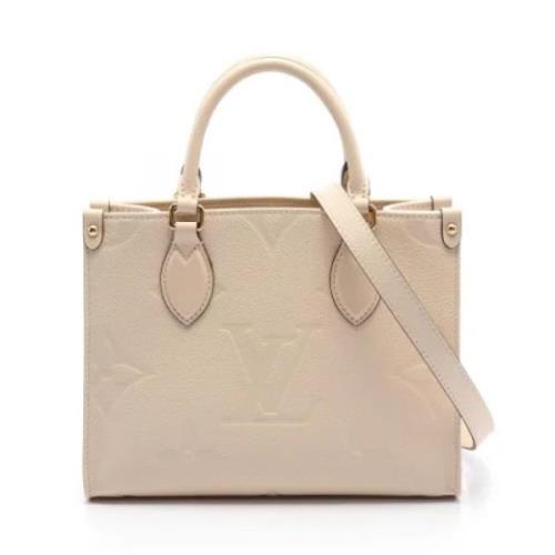 Louis Vuitton Vintage Pre-owned Tyg louis-vuitton-vskor Beige, Dam