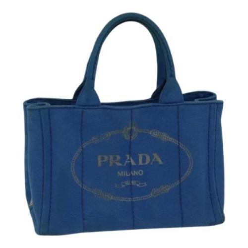 Prada Vintage Pre-owned Canvas prada-vskor Blue, Dam