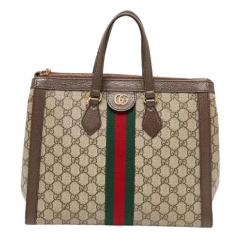 Gucci Vintage Pre-owned Laeder totevskor Beige, Dam