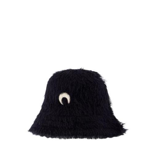 Marine Serre Svart Puffy Bucket Hat - Syntetisk Black, Dam