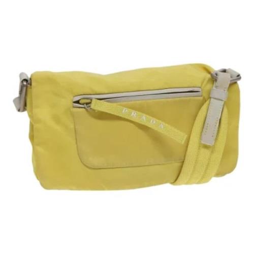 Prada Vintage Pre-owned Tyg prada-vskor Yellow, Dam