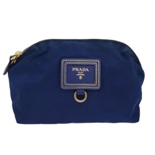 Prada Vintage Pre-owned Canvas prada-vskor Blue, Dam