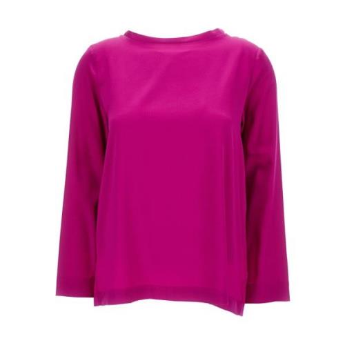 Plain Units Fuchsia Silke Crewneck Sweater Pink, Dam