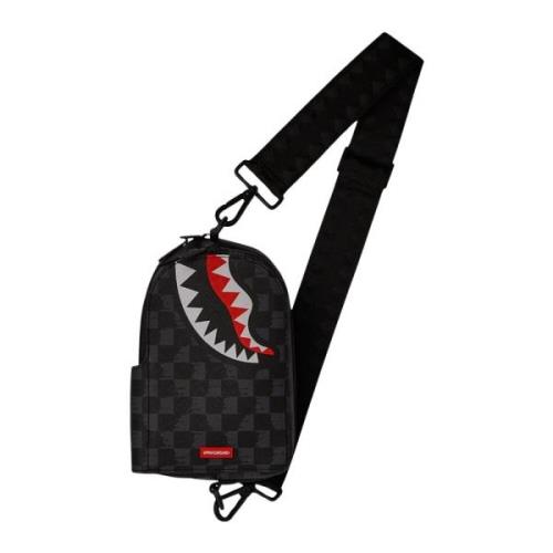 Sprayground Drip Check Shark Unisex Ryggsäck Black, Unisex