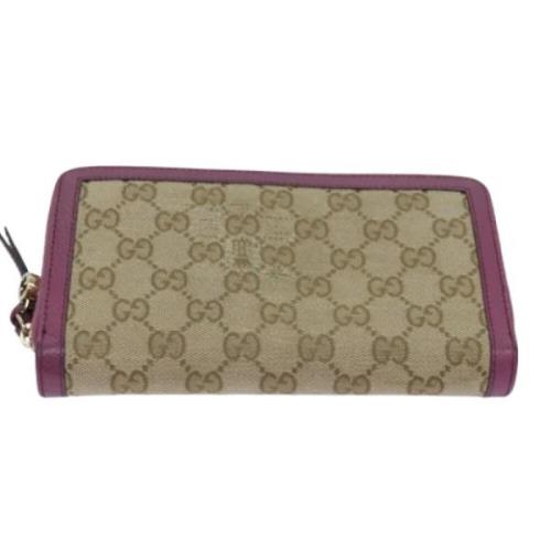 Gucci Vintage Pre-owned Canvas plnbcker Beige, Dam